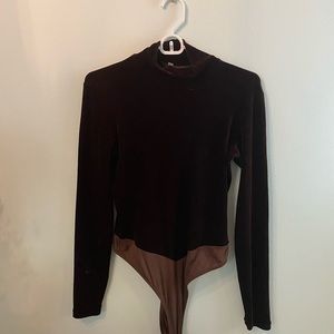 Vintage Velvet Turtleneck Body Suit